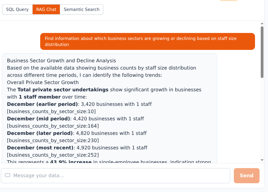 Semantic search RAG
